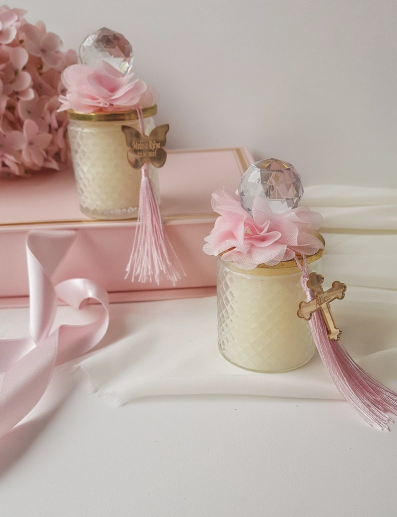 Luxury Baby Shower Glass Candle Favorsbutterfly Etsy