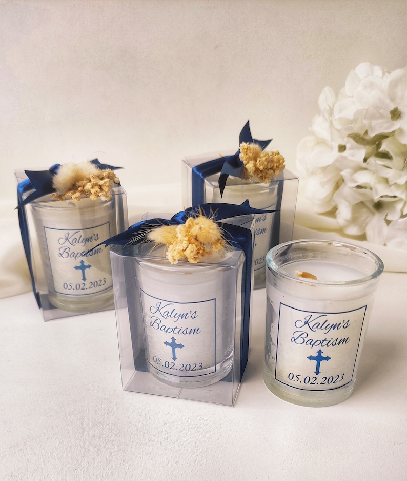 Handmade Baptism Candle Favorschristening Candle Favorsbaby Etsy