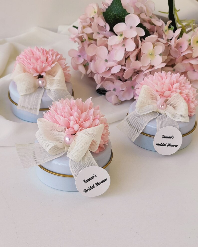 Wedding Candle Favor for Guest in Bulk,personalized Flower Candle ...