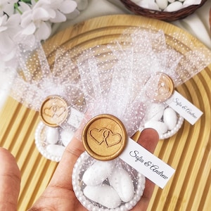 Personalized Wedding Almond Candy Favors: Italian Tradition, Rustic Engagement