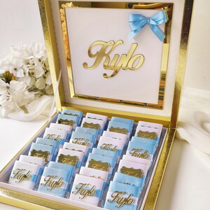 Personalized Chocolate Box,Baby Showers Party Favors,Baby Chocolate Favors,Welcoming Baby Gift,Thank You Favor,Chocolate Design,Baptism Gift