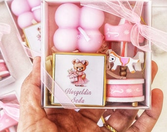 Carousel Concept Favors Box,Baby Shower Gift Boxes,Baptism Candle Favors,Gift For Guest,New Born Party Chocolate Box,Baby Shwer Candy Favors