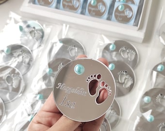 Personalized Baby Shower Magnet Favors, Boy, Baptism Gift