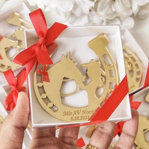 Regalos personalizados de herradura de Quinceañera, favores de Quinceañera, imán dulce 16, Mis 15, regalos de herradura, favores de vaquera, regalos de niña de Texas, imanes
