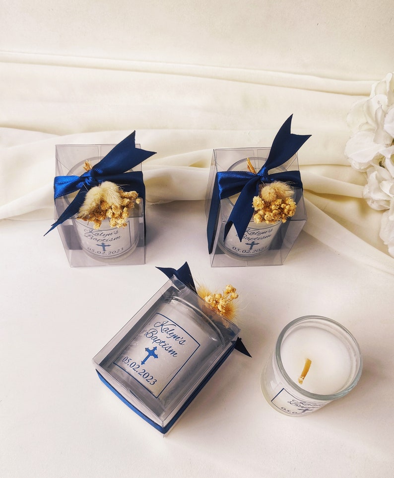 Handmade Baptism Candle Favorschristening Candle Favorsbaby Etsy