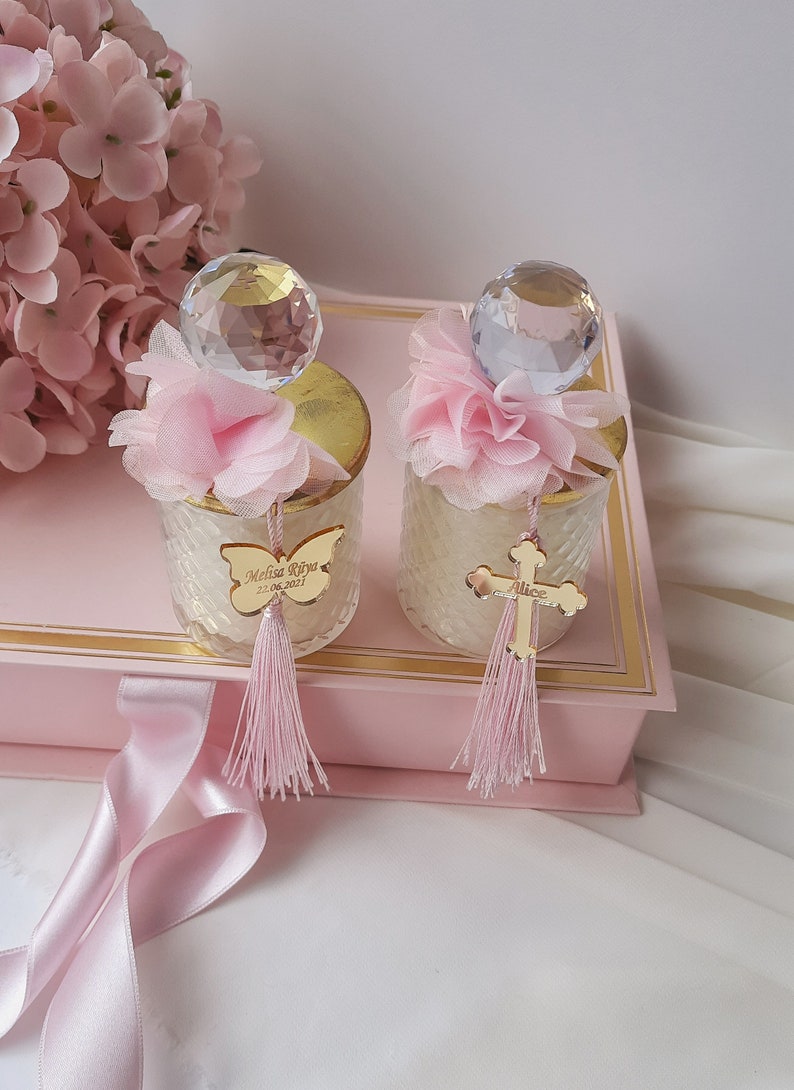 Luxury Baby Shower Glass Candle Favorsbutterfly Etsy