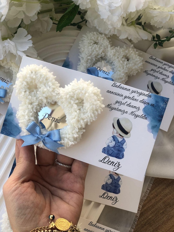 Teddy Bear Baby Shower Magnet Favors, Custom Party Gifts