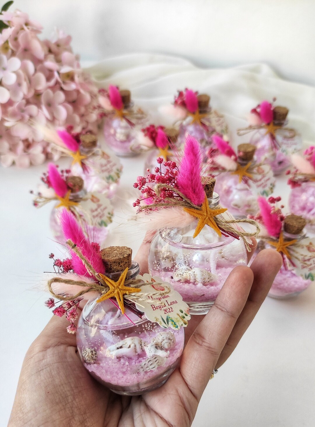 Personalized Gel Candle Party Favor, Decorative Mini Jar Gel Candle