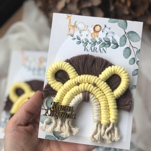 Safari Lion King Baby Shower Party Favors, Macrame Lion Magnet, Safari Birthday Gifts, New Born Bohemian Macrame Gifts,Jungly Safari Theme