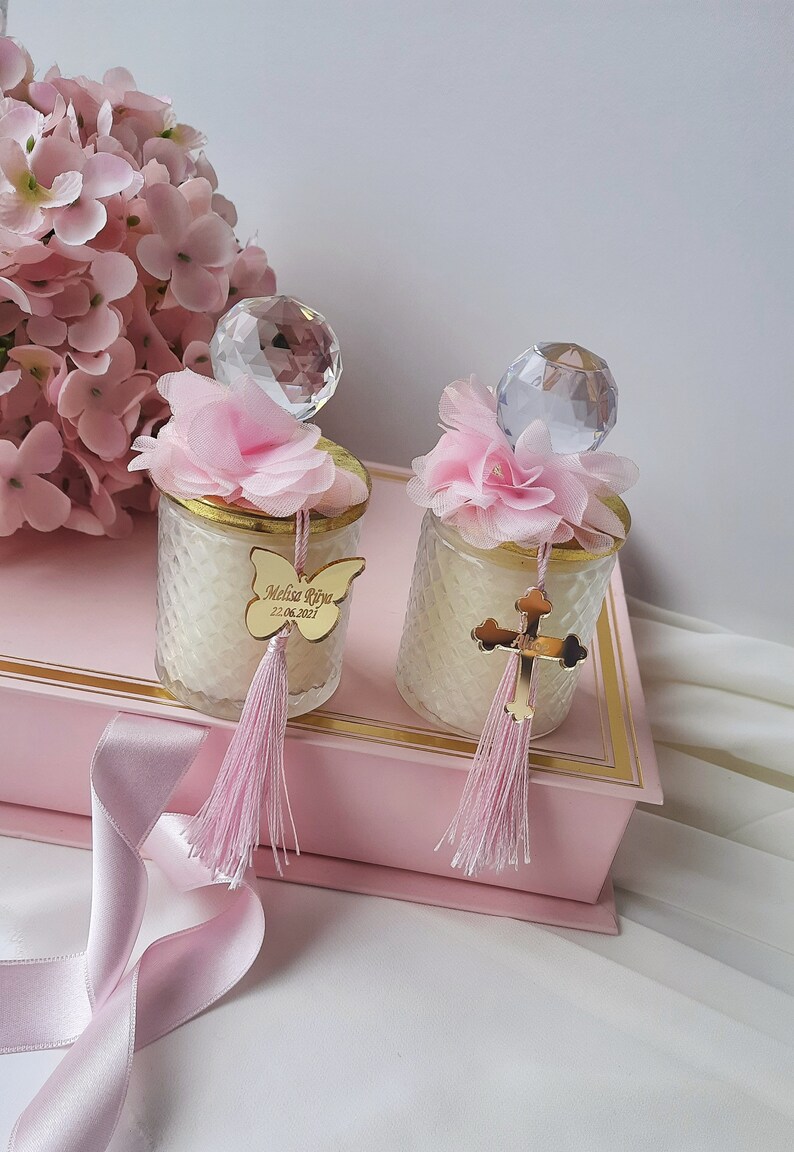 Luxury Baby Shower Glass Candle Favorsbutterfly Etsy