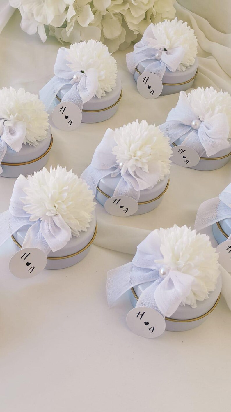 Wedding Candle Favor for Guest in Bulk,personalized Flower Candle ...