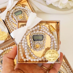 Islamic velvet mini quran book and tasbeeh set,Muslim rosary favor,Nikkah favors,Hajj Umrah favors,Eid 2024 favors,Personalized Ramadan Gift