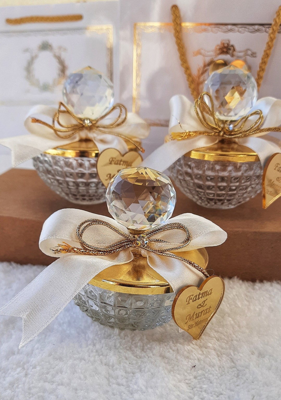 Personalized Wedding Favors for Guests, Crystal Glass Turkish