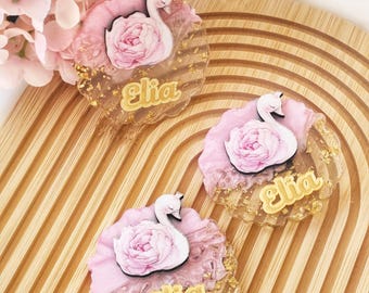 Swan Baby Shower Favors: Custom Epoxy Magnet Gifts