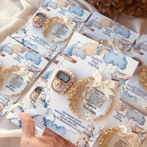 Bomboniere islamiche per baby shower, regalo Dhikr, Tasbih digitale Swarovski, contatore delle dita, Misbaha, regalo Eid, bomboniere magnetiche Ayatul Kursi, Aqeeqah