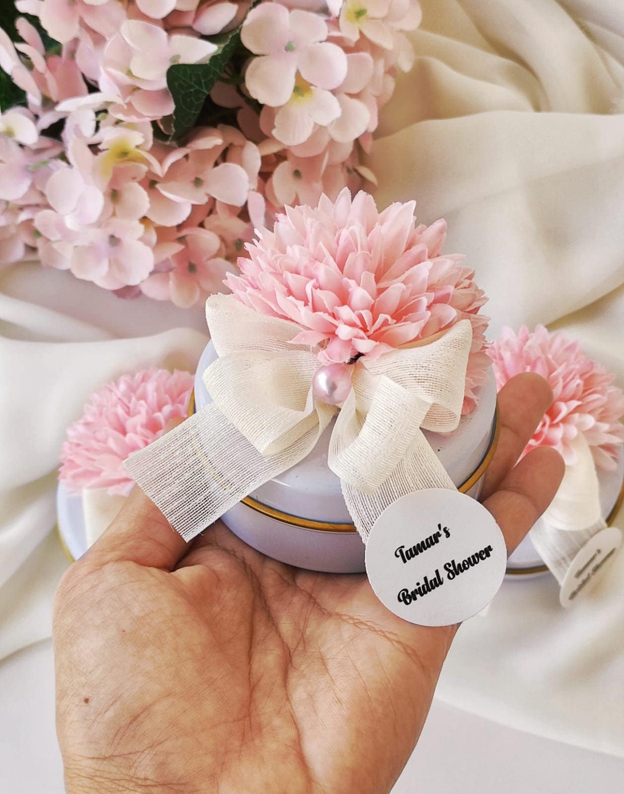 Wedding Candle Favor for Guest in Bulk,personalized Flower Candle ...