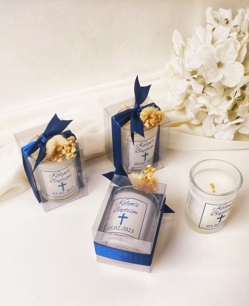 Handmade Baptism Candle Favorschristening Candle Favorsbaby Etsy