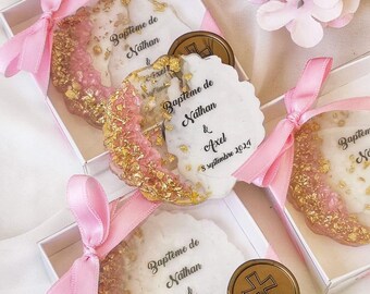 Baptism favors for girl, Custom Christening favors, First communion favors, Holy Eucharist favors, Resin Fridge Magnet, Confirmation gift,
