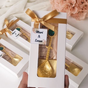 Wedding Favors For Guest in Bulk,Rustic Engagement Gifts Box,Coffe and Spoon Gifts,Luxury Muslim Wedding Favors,Special Chocolate Box Favors