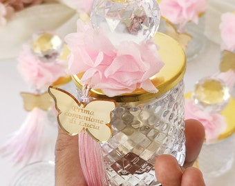 Prato de doces de vidro personalizado, lembrancinhas de casamento de luxo, presentes de batizado.