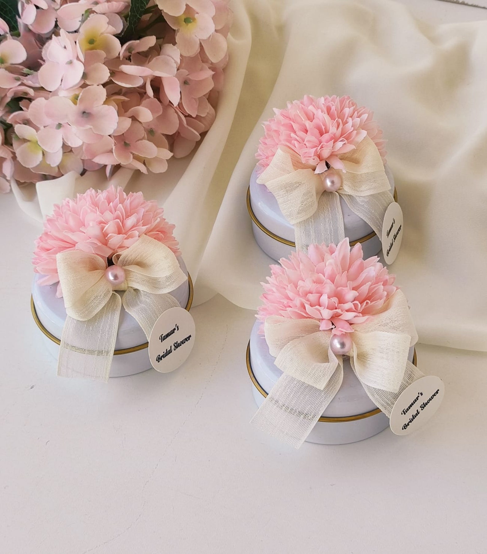 Wedding Candle Favor for Guest in Bulk,personalized Flower Candle ...