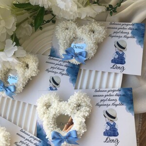 Fridge Magnet, Teddy Bear Party Favors, Custom Magnet, New Born Party Guests Favor