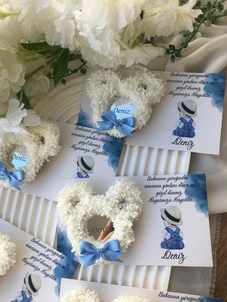 Fridge Magnet, Teddy Bear Party Favors, Custom Magnet, New Born Party Guests Favor