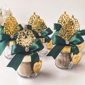 Bomboniere personalizzate per la notte dell'henné, Bomboniere per gli ospiti, Regali di fidanzamento, Bomboniere in barattolo di vetro all'henné, Matrimonio musulmano, Bomboniere per la doccia nuziale