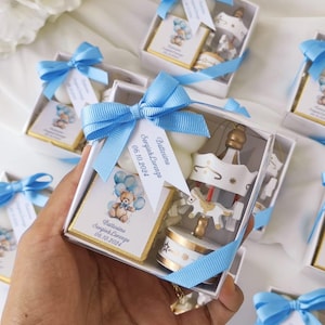 Regalos para fiestas de baby shower, regalos para fiestas de carrusel, regalos para bautizos de bebés, velas y chocolates para bautizos, regalos personalizados de carrusel