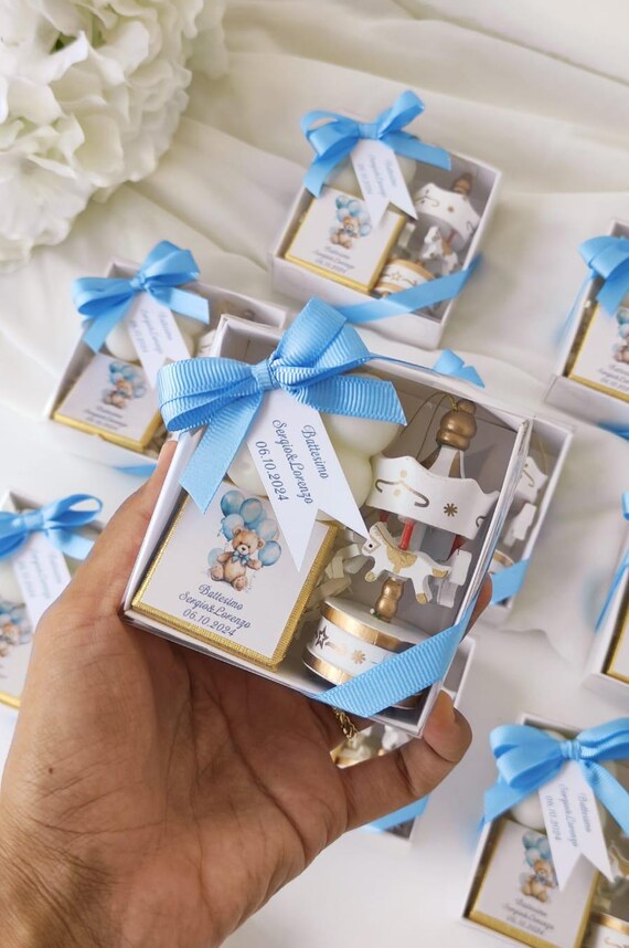 24-Pack White Guest Gift Boxes – Cardboard Paper Boxes For Weddings, Baptisms, Baby Showers & Communion