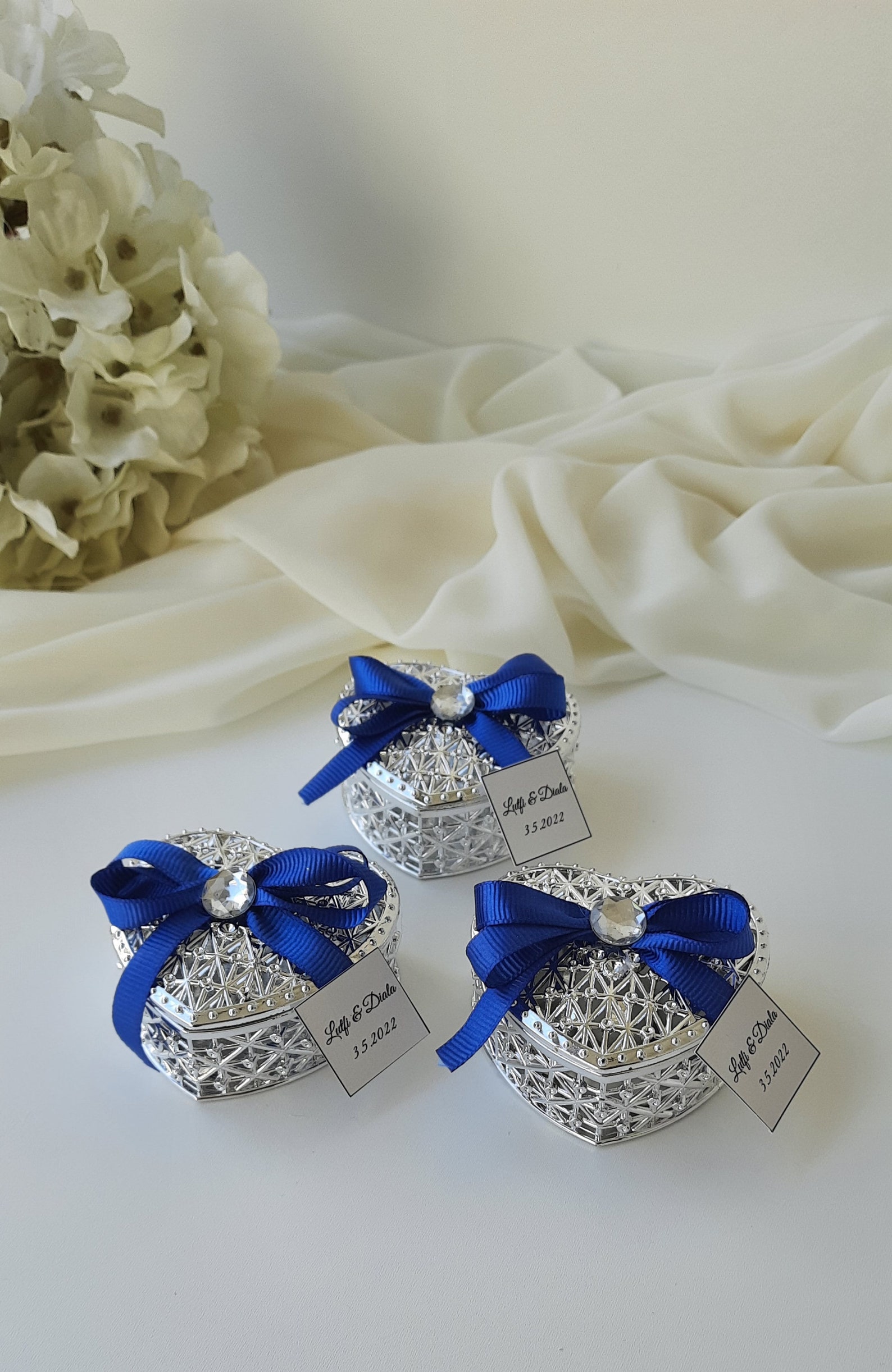 Royal Blue Wedding Favors Boxesheart Ring Boxhenna Favors - Etsy