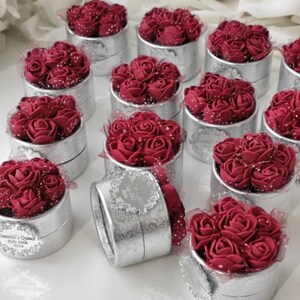 Petite boîte à bonbons de mariage, boîte à faveurs de mariage, boîte-cadeau souvenir, boîte de fête souvenir, boîte à bonbons 16 et bonbonnière, boîte à dragées de célébration, Mis 15