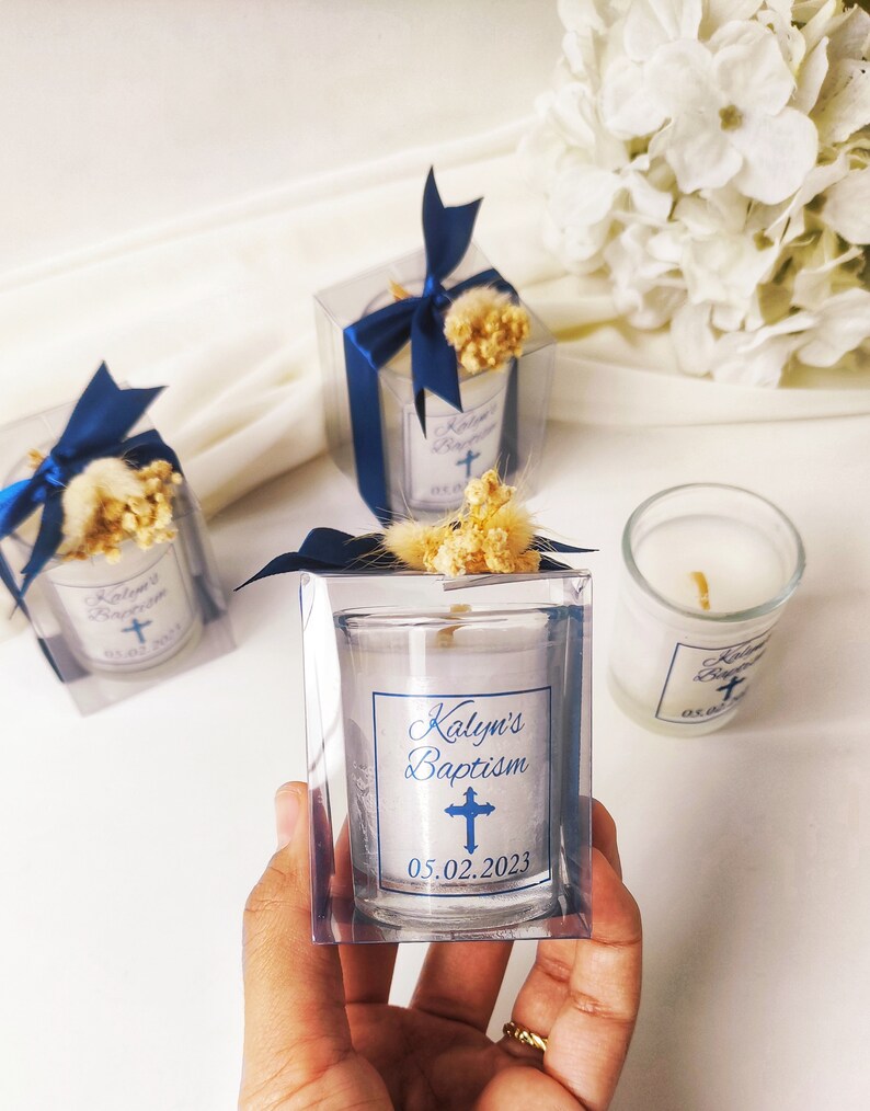 Handmade Baptism Candle Favorschristening Candle Favorsbaby Etsy