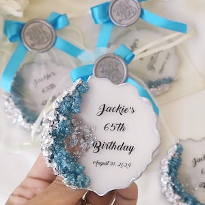 Adultt Party Magnet Favors, Save the Date Fridge Magnet, Personalized 30th, 40th, 50th, 60th, 65th, 70th, 90th, 100th Birthday Party Favor