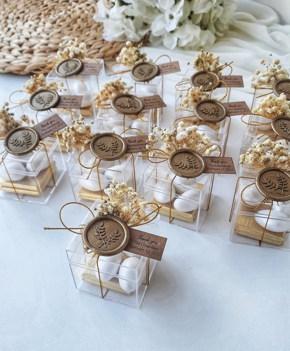 Rustic Wedding Favors Box,chocolate Gifts Boxes,wax Seal Favos Box