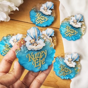 Calamita da frigorifero a forma di orsetto, bomboniera per battesimo, bomboniere per baby shower, bomboniere per neonati, bomboniere con calamita in resina epossidica personalizzata, bomboniere con calamita a tema orsetto