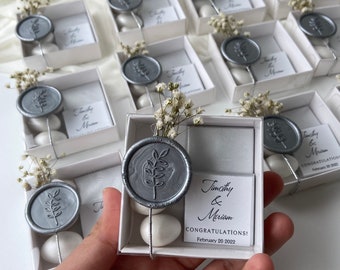 Recuerdo de boda de chocolate personalizado, regalo rústico de compromiso