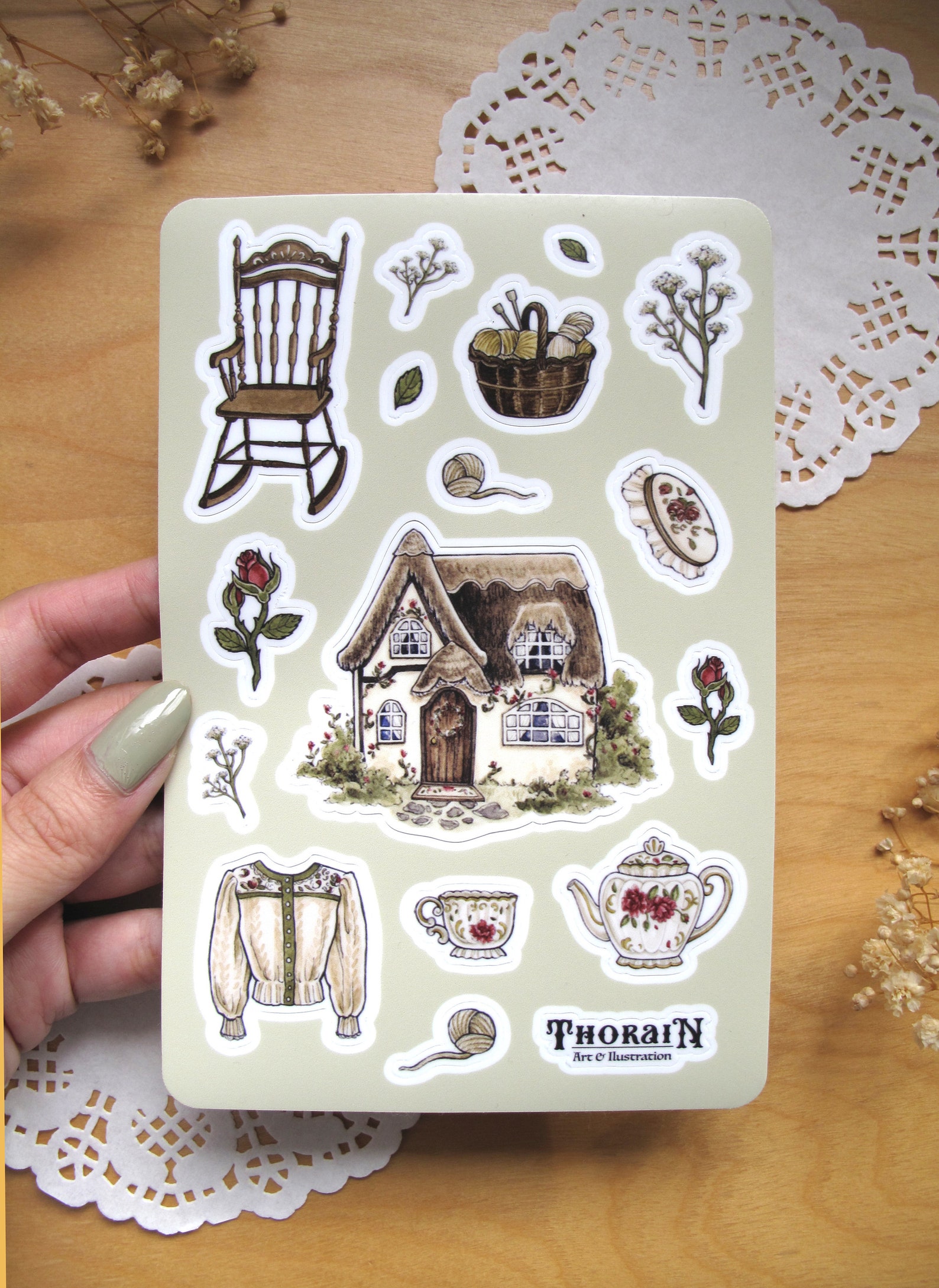 Cottagecore Sticker Sheet | Aesthetic Cottagecore Stationery ...
