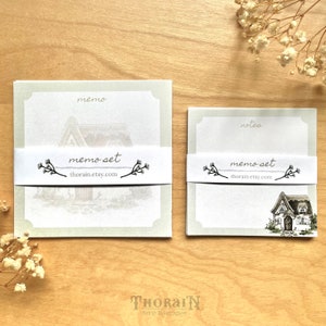 Conjunto de notas Cottagecore / Conjunto de papelería Cottagecore estético / Hojas de notas de cuento de hadas vintage / Bloc de notas Cottage / Regalo de amistad floral de primavera