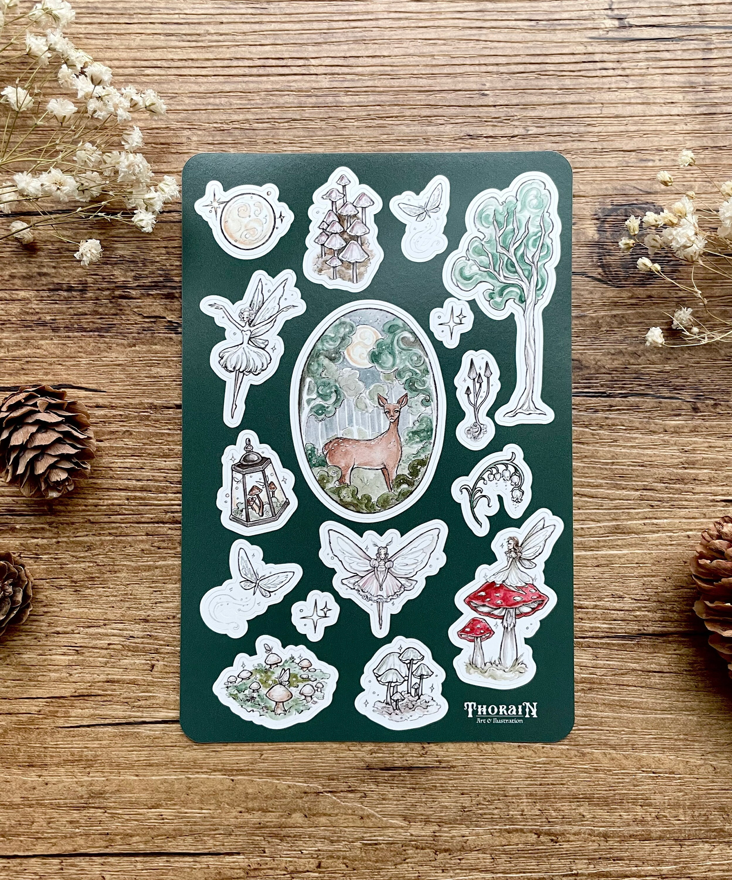 Fairy Forest Sticker Sheet | Enchanted Woodland Stickers | Fairycore Sticker Set | Magical Fantasy Faerie Stickers | Ethereal Sticker Sheet