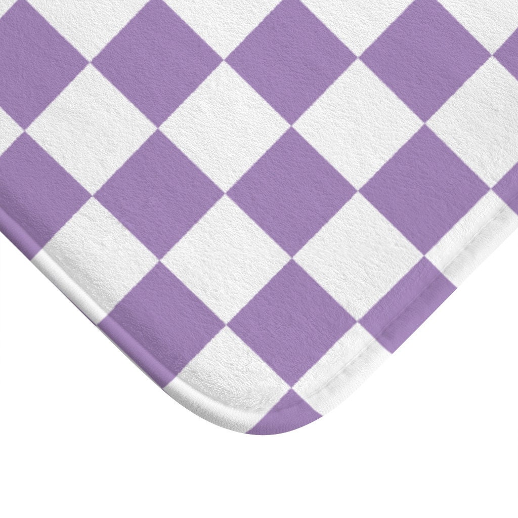 Bath Mat Checkered Pattern Best Decoration for Bathroom Etsy Australia