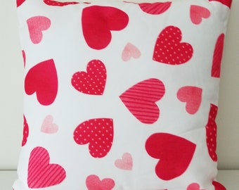 Decorative Pillow, Pillow with Heart Patterns, Valentine's Day Gift Idea, Mother's Day Gift Idea