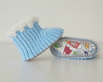 Handmade Knitted Shoes for Kids, Handmade Knitted Booties for Kids with Multiple Color Options