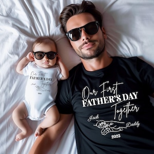 Personalized First Father’s Day Shirt - Father’s Day Matching Shirt - Custom Dad and Baby Shirt - 1st Father’s Day Gift