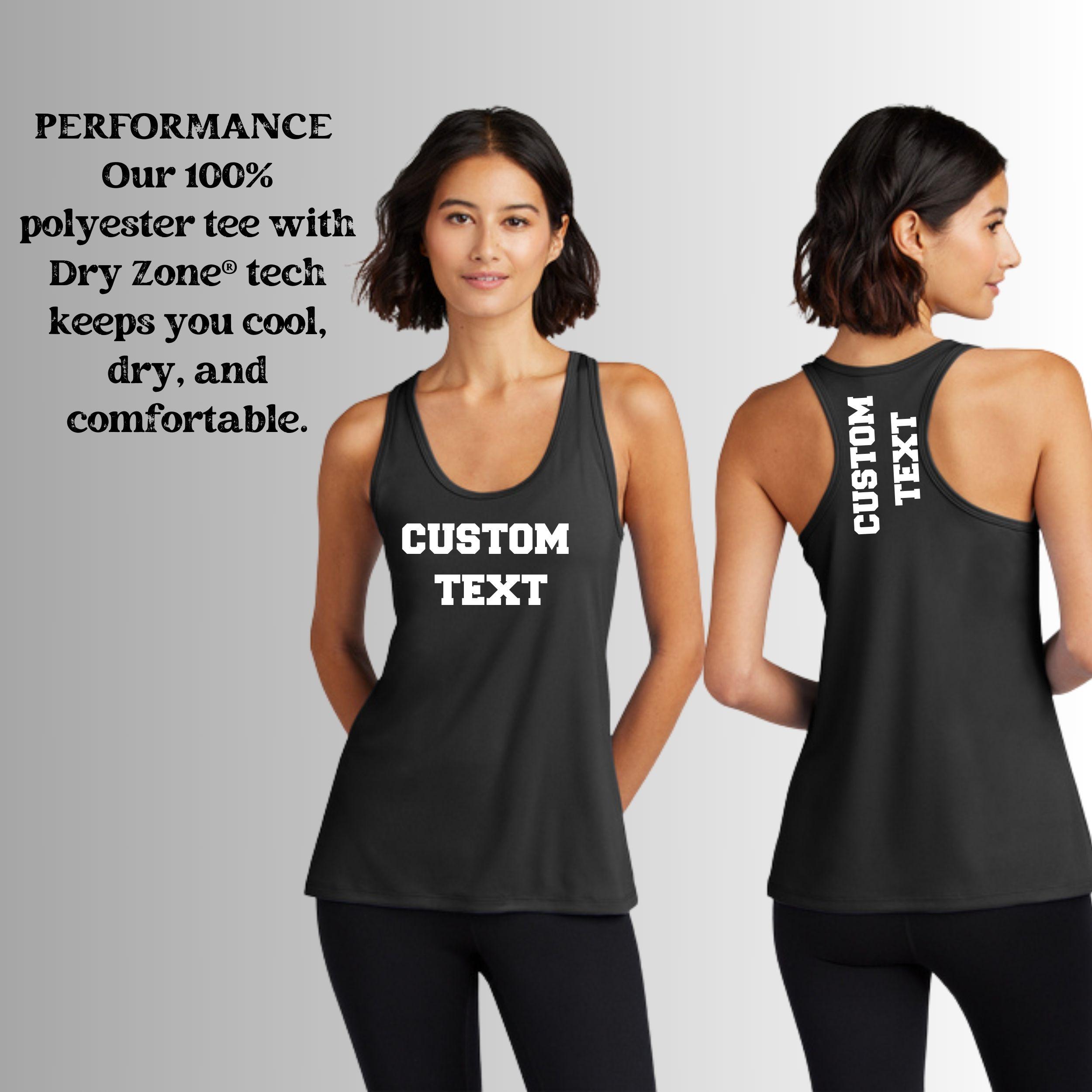 Custom Ladies Racerback Tank Top: Personalized Workout Shirt - Etsy