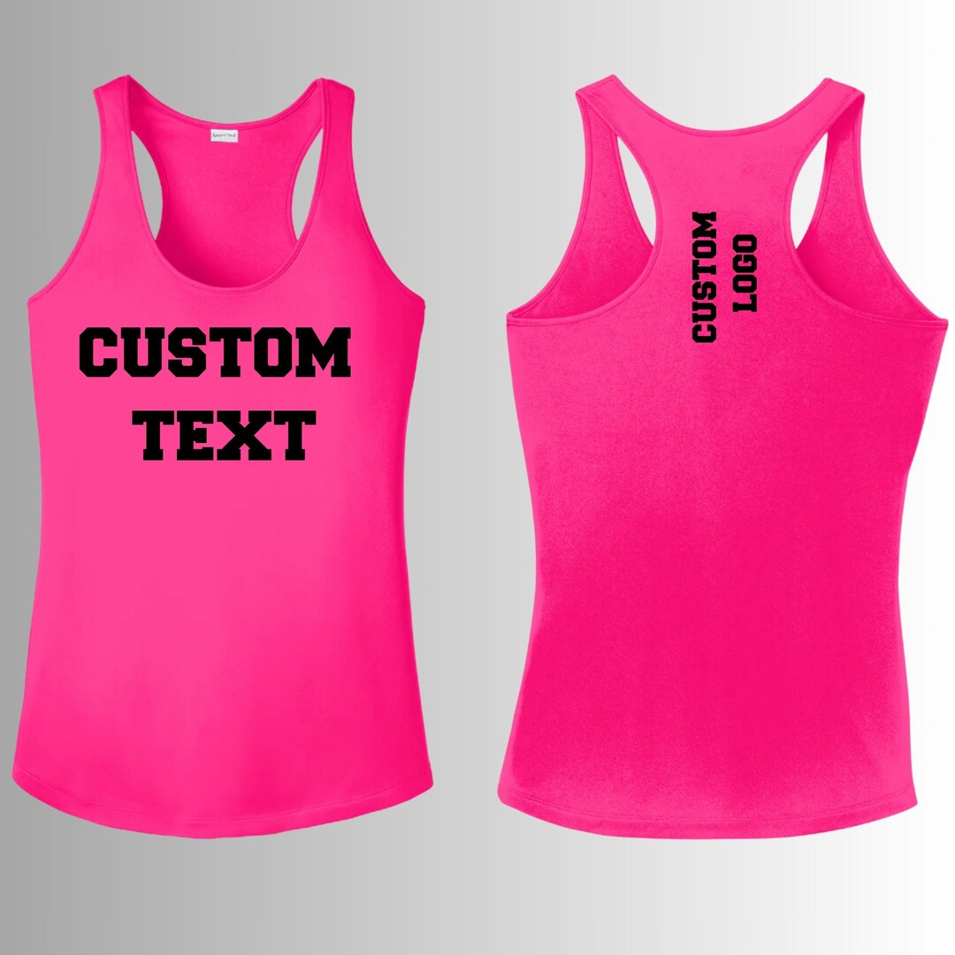 Custom Ladies Racerback Tank Top: Personalized Workout Shirt - Etsy