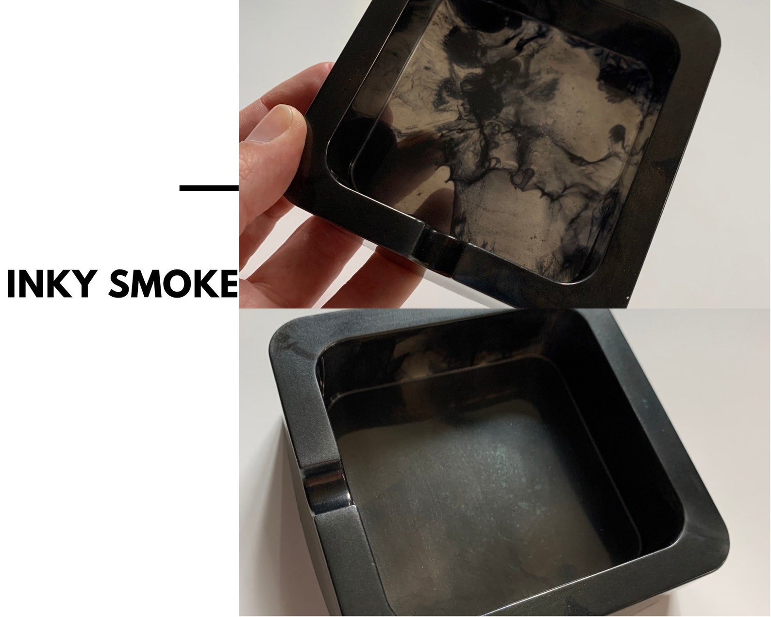 Rounded Square Resin Ashtrays Etsy