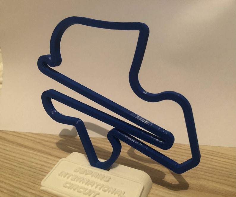 Table Top 3d Printed Sepang International Circuit Formula 1 Track Malaysia Gp Art Collectibles Figurines