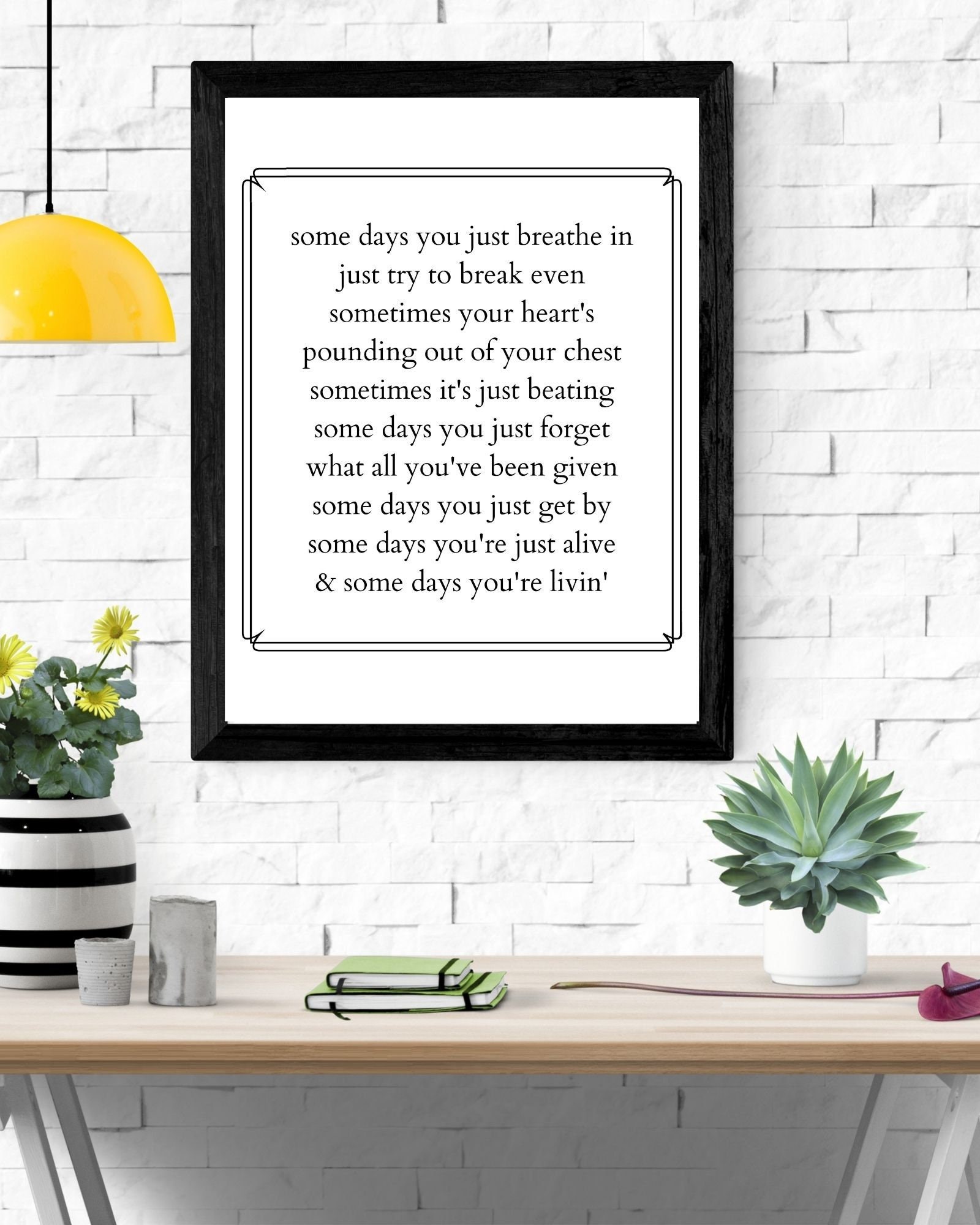 Living Dierks Bentley Music Lyrics some days youre just | Etsy