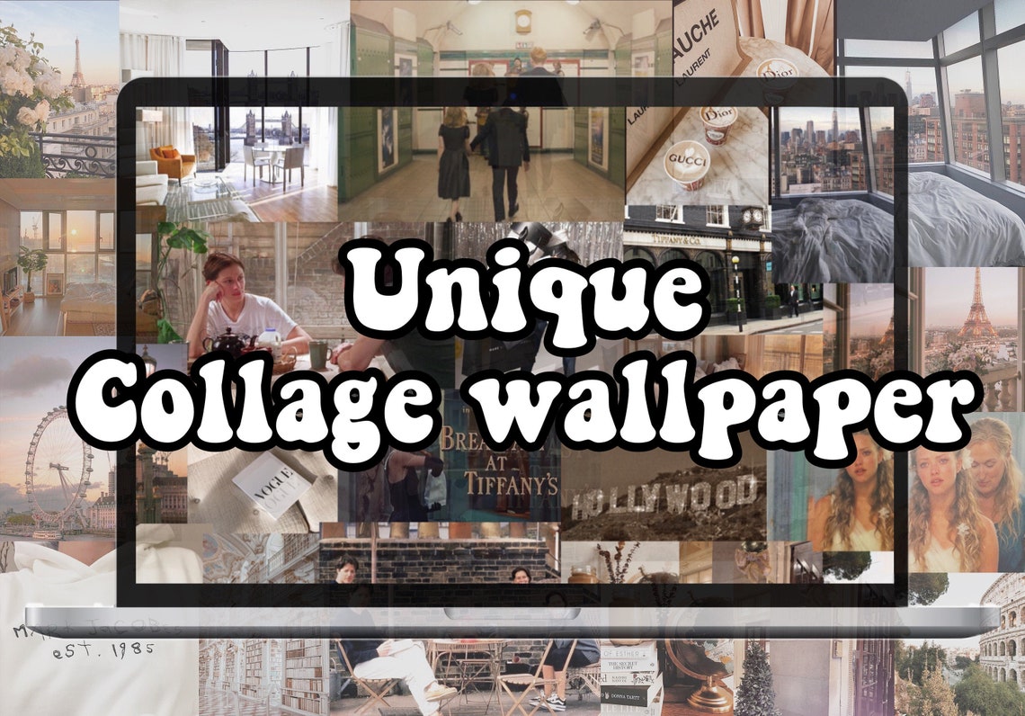 Collage Wallpaper for Desktop Phone and MacBook Unique and - Etsy